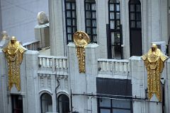 New York City Fifth Avenue 761-4 Chickering Hall 29 West 57 St Giant Golden Caryatids, Some Winged, Hold Musical Instruments